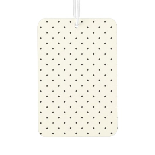 Niedliche schwarze Polka-Punkte-Muster elegant sti Autolufterfrischer (Rückseite)