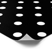 Niedliche schwarze Punkte Rosa Zickzack Bow und Na Poster (Ecke)