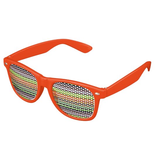 Niedliche schwarze Streifen Partybrille (Schrägansicht)