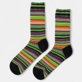 Niedliche schwarze Streifen Socken (Linkes Detail)