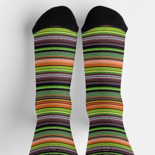 Niedliche schwarze Streifen Socken (Oben)