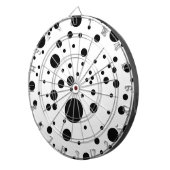 Niedliche schwarze u. weiße Dalmatiner-Stellen Dartscheibe (Vorderseite rechts)