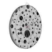 Niedliche schwarze u. weiße Dalmatiner-Stellen Dartscheibe (Vorderseite Links)