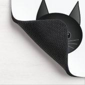 Niedliche schwarze und graue Katzen, mit Herzen Mousepad (Ecke)