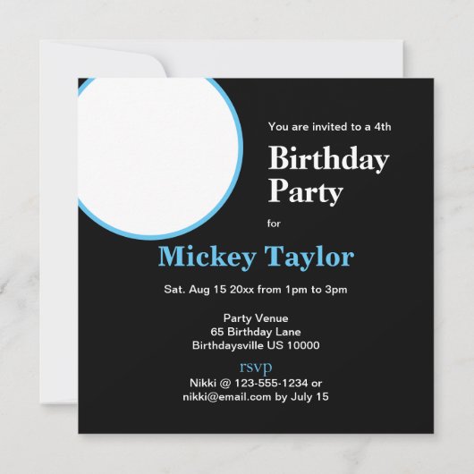 NIEDLICHE SCHWARZE UND WEISSE WÄNDE AM KUCHGEBURTS EINLADUNG (Rückseite)