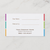 Niedliche schwarzer Hundeempfehlungs-Karte Empfehlungskarte (Rückseite)