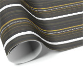 Niedliche, schwarzgelbe Streifen Geschenkpapier (Rolleneckpunkt)