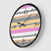 Niedliche, schwarzgelbe Streifen Große Wanduhr (Winkel)
