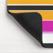 Niedliche, schwarzgelbe Streifen Mousepad (Ecke)