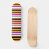 Niedliche, schwarzgelbe Streifen Skateboard (Vorderseite)