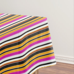 Niedliche, schwarzgelbe Streifen Tischdecke