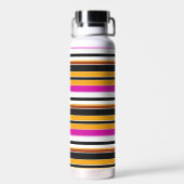 Niedliche, schwarzgelbe Streifen Trinkflasche (Rückseite)