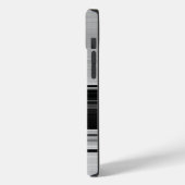 Niedliche schwarzgraue Streifen Case-Mate iPhone Hülle (Rückseite / Links)