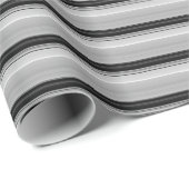 Niedliche schwarzgraue Streifen Geschenkpapier (Rolleneckpunkt)