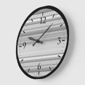 Niedliche schwarzgraue Streifen Große Wanduhr (Winkel)