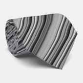 Niedliche schwarzgraue Streifen Krawatte (Gerollt)