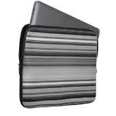 Niedliche schwarzgraue Streifen Laptopschutzhülle (Vorne Rechts)
