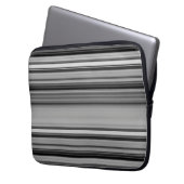 Niedliche schwarzgraue Streifen Laptopschutzhülle (Vorderseite Links)