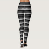 Niedliche schwarzgraue Streifen Leggings (Rückseite)