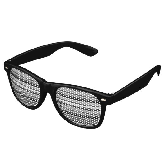 Niedliche schwarzgraue Streifen Partybrille (Schrägansicht)