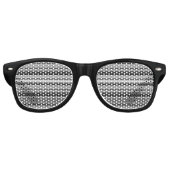 Niedliche schwarzgraue Streifen Partybrille (Vorderseite)