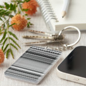 Niedliche schwarzgraue Streifen Schlüsselanhänger (Vorderseite rechts)