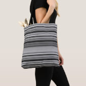 Niedliche schwarzgraue Streifen Tasche (Von Nahem)