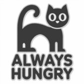 Niedliche Schwarzkatze Aufkleber (Vorderseite)