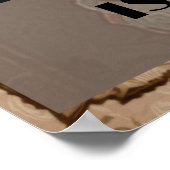 Niedliche Schwarzkatze, die Milch trinkt Poster (Ecke)