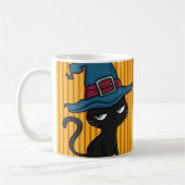 Niedliche Schwarzkatze Kaffeetasse (Links)
