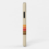 Niedliche Schwarzkatze mit Retrostreifen Case-Mate iPhone Hülle (Hinten/Rechts)