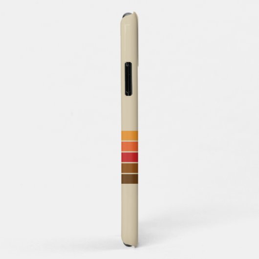 Niedliche Schwarzkatze mit Retrostreifen Case-Mate iPhone Hülle (Hinten/Rechts)