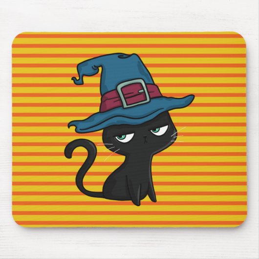 Niedliche Schwarzkatze Mousepad (Vorne)