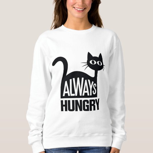 Niedliche Schwarzkatze Sweatshirt (Vorderseite)