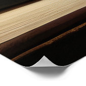 Niedliche Schwarzkatze und Blume Poster (Ecke)