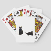 Niedliche Schwarzkatzen Spielkarten (Rückseite)