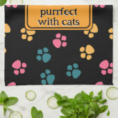 Niedliche Schwarzkatzenpaare Geschirrtuch (Gefaltet)