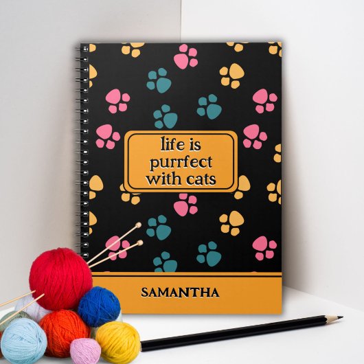 Niedliche Schwarzkatzenpaare Notizblock