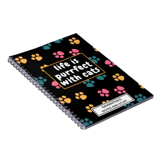 Niedliche Schwarzkatzenpaare Notizblock (Rechte Seite)