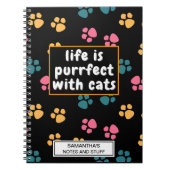 Niedliche Schwarzkatzenpaare Notizblock (Vorderseite)