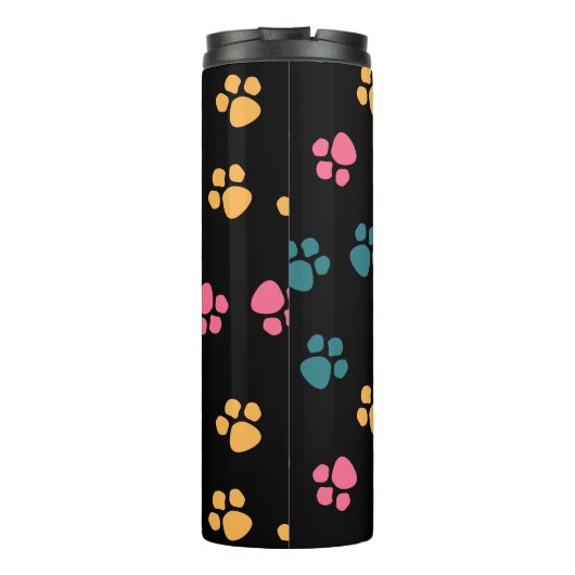 Niedliche Schwarzkatzenpaare Thermosbecher (Rückseite)