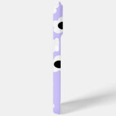 Niedliche Schwarzweiß-Blume mit blauem Hintergrund Case-Mate iPhone Hülle (Rückseite / Rechts)