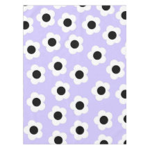 Niedliche Schwarzweiß-Blume mit blauem Hintergrund