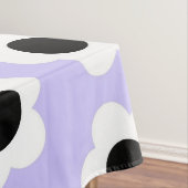 Niedliche Schwarzweiß-Blume mit blauem Hintergrund Tischdecke (Beispiel)