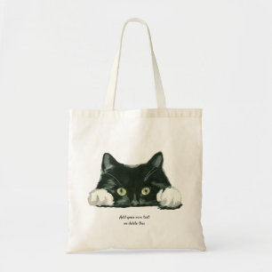 niedliche Schwarzweiss-Katzen-Taschentasche Tragetasche