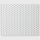 Niedliche Schwarzweiß-Schneeflocken Geschenkpapier (Flach)