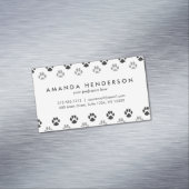 Niedliche Schwarzweiss-Tatze druckt Muster Magnetische Visitenkarte (Beispiel)