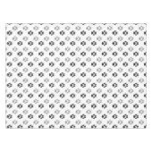 Niedliche Schwarzweiss-Tatze druckt Muster Tischdecke (Vorderseite (Horizontal))