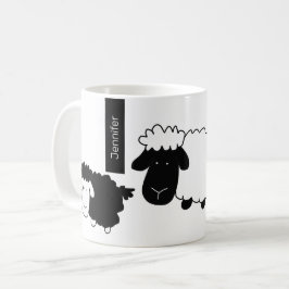 Niedliche Schwarzweißbilder Kaffeetasse