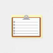 Niedliche schwarzweiße Zwischenablage Post-it Klebezettel (Vorderseite)